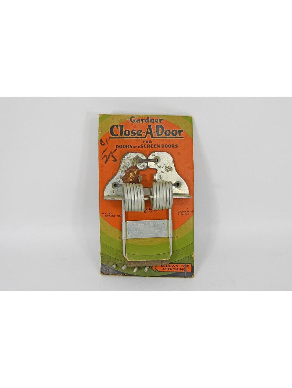 Gardner Close A Door Hinge New Old Stock 1930s 1940s Nice Graphics Vintage
